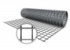 Сетка для бетонного раствора ячейка 50х60 толщина1,6мм/  1мх25м черн.