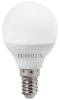 Лампа светодиодная 7Вт, шар, 2700К, E14  EUROLUX