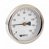 Термометр горизонтальный биметаллический 1/2",  63мм, (0℃ - 160℃), гильза 50мм WATTS 0301053